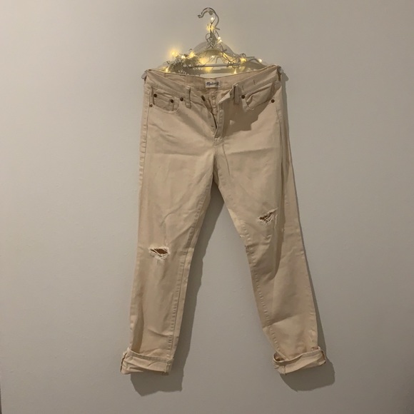 ✨rare, cream ripped jeans - Picture 2 of 5